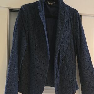 Dark Blue Textured Blazer, Nanette size L
